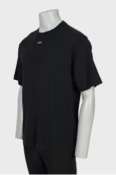 Men's straight cut T-shirt with brand logo