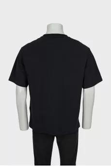 Men's straight cut T-shirt with brand logo