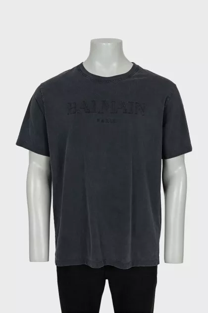Men's T-shirt with branded embroidery