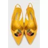 Kitten heel textile shoes