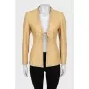 Leather jacket with ties