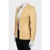 Leather jacket with ties