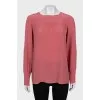 Pink silk blouse