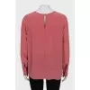 Pink silk blouse