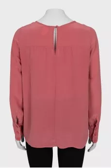 Pink silk blouse