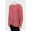 Pink silk blouse