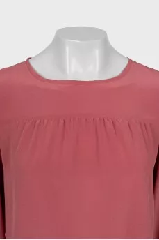 Pink silk blouse