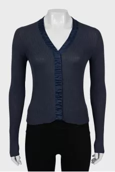 Ribbed fitted cardigan