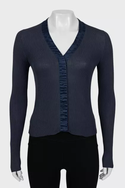 Ribbed fitted cardigan