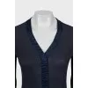 Ribbed fitted cardigan