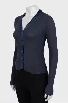 Ribbed fitted cardigan