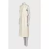 Fitted dress in beige with tag