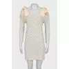 Straight dress in geometric print