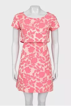 Floral print slit dress