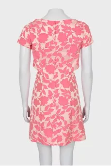 Floral print slit dress