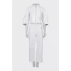 Suit with white trousers