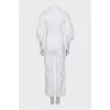 Suit with white trousers