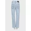 Blue jeans with belt