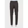 Men's Brown Wool Trousers