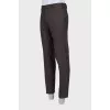 Men's Brown Wool Trousers