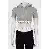 Cropped top with hood