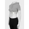 Cropped top with hood