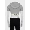 Cropped top with hood