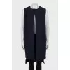 Long vest with pockets