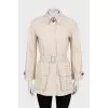 Jacket with patch pockets and buttons