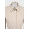 Jacket with patch pockets and buttons