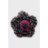 Brooch with raw edge
