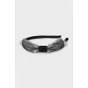 Black headband with bow