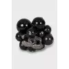 Ring with black beads