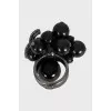 Ring with black beads
