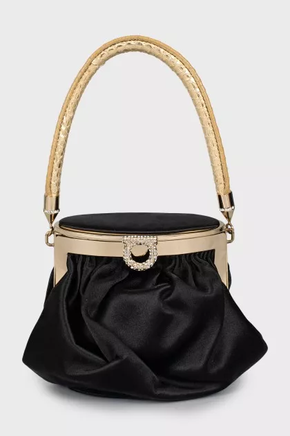 Black bag decorated with crystals