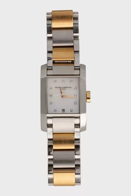 Gold watch with diamonds