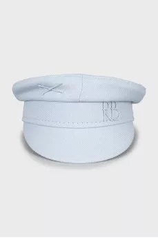 Блакитне кепі з логотипом