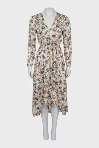 Fitted dress in paisley print