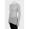 Gray wool long sleeve