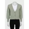 Cropped wool cardigan