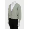 Cropped wool cardigan