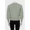 Cropped wool cardigan