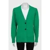 Green fitted cardigan