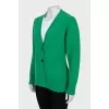 Green fitted cardigan