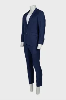 Men's blue wool suit
