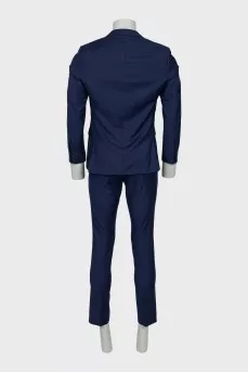 Men's blue wool suit