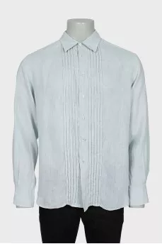 Men's linen shirt in blue