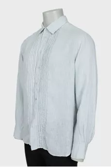 Men's linen shirt in blue