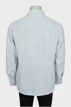 Men's linen shirt in blue