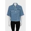 Denim jacket with 3/4 sleeves